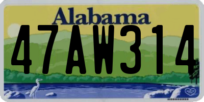 AL license plate 47AW314