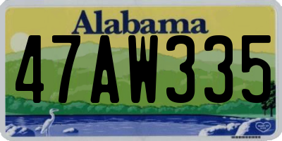 AL license plate 47AW335