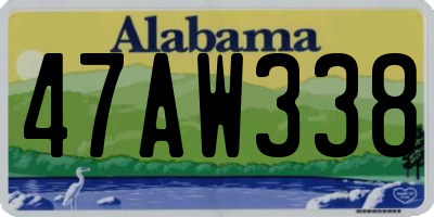 AL license plate 47AW338