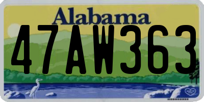 AL license plate 47AW363