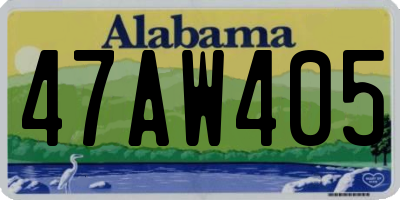AL license plate 47AW405
