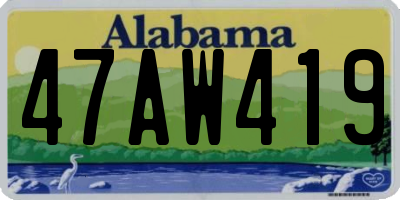 AL license plate 47AW419