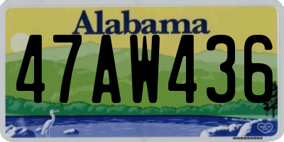 AL license plate 47AW436