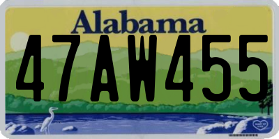 AL license plate 47AW455