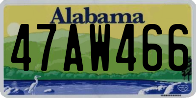 AL license plate 47AW466