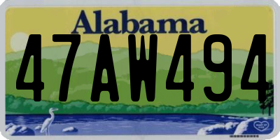 AL license plate 47AW494