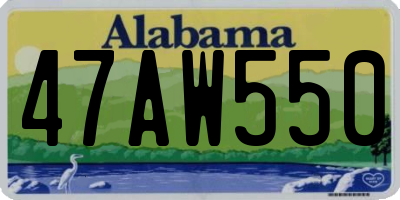 AL license plate 47AW550