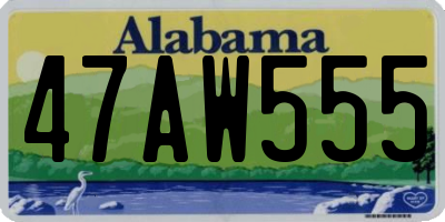 AL license plate 47AW555