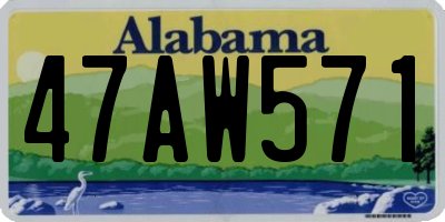 AL license plate 47AW571