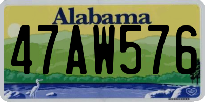 AL license plate 47AW576