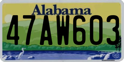 AL license plate 47AW603
