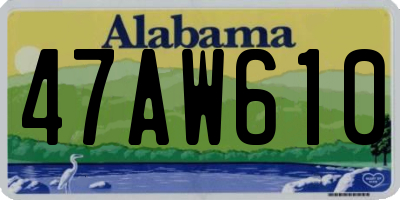 AL license plate 47AW610