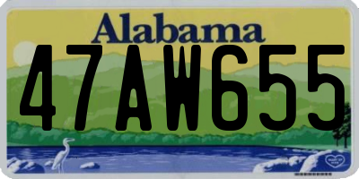 AL license plate 47AW655