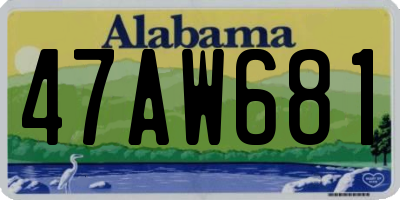 AL license plate 47AW681