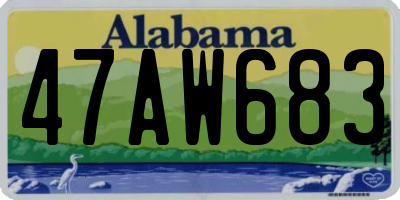 AL license plate 47AW683