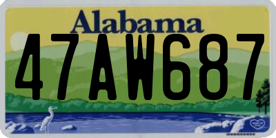 AL license plate 47AW687