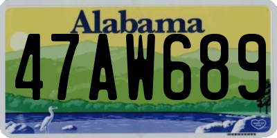 AL license plate 47AW689