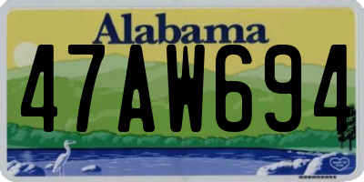 AL license plate 47AW694