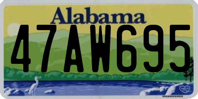 AL license plate 47AW695