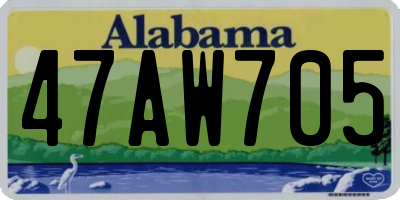AL license plate 47AW705