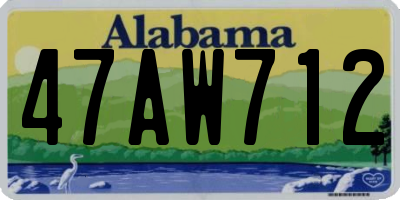 AL license plate 47AW712