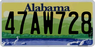 AL license plate 47AW728