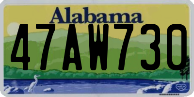 AL license plate 47AW730
