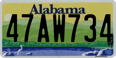 AL license plate 47AW734