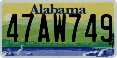 AL license plate 47AW749