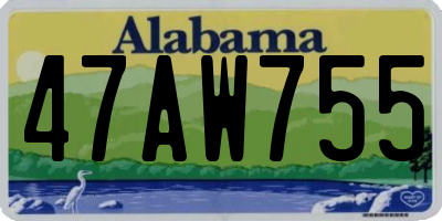 AL license plate 47AW755