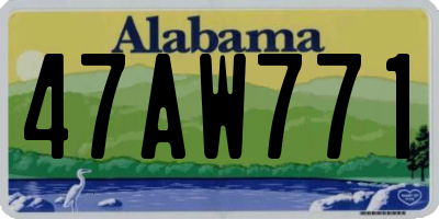 AL license plate 47AW771