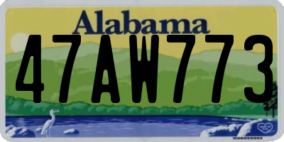 AL license plate 47AW773
