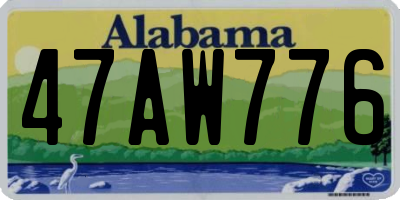 AL license plate 47AW776