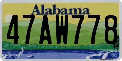 AL license plate 47AW778