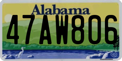AL license plate 47AW806