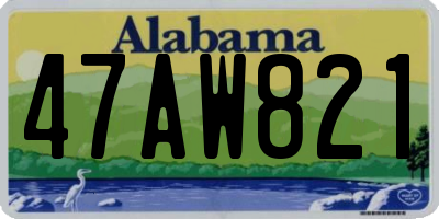 AL license plate 47AW821