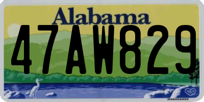AL license plate 47AW829