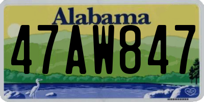 AL license plate 47AW847