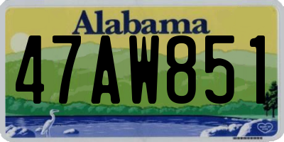 AL license plate 47AW851