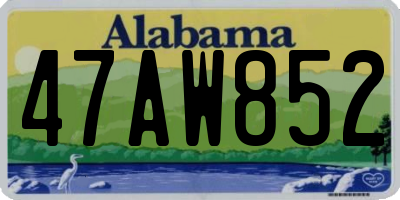 AL license plate 47AW852