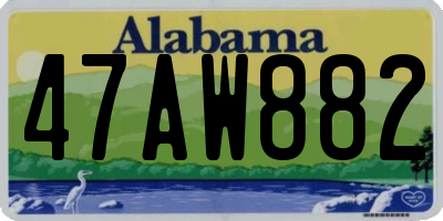 AL license plate 47AW882
