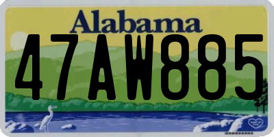AL license plate 47AW885