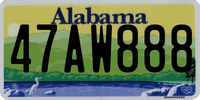 AL license plate 47AW888