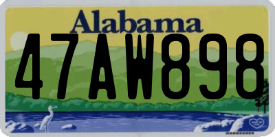 AL license plate 47AW898