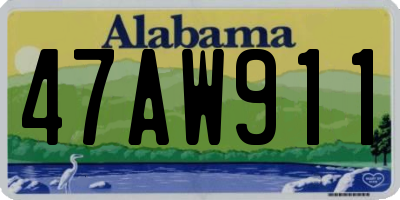 AL license plate 47AW911