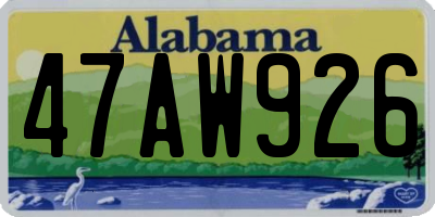 AL license plate 47AW926