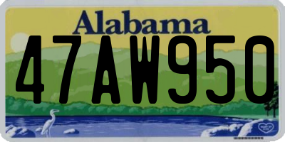 AL license plate 47AW950