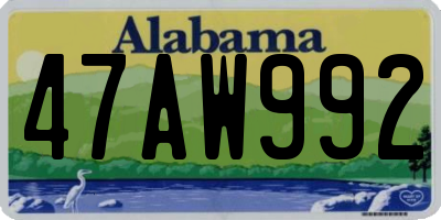 AL license plate 47AW992
