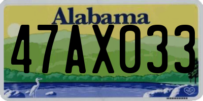 AL license plate 47AX033