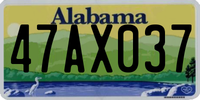 AL license plate 47AX037
